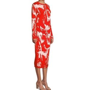 Red Jersey Hugo Boss dress